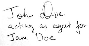 How to sign as a power of attorney - example 1 How to sign as a power of attorney - example 1