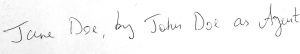 How to sign as a power of attorney - example 2 How to sign as a power of attorney - example 2