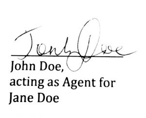 How to sign as a power of attorney - example 3 How to sign as a power of attorney - example 3